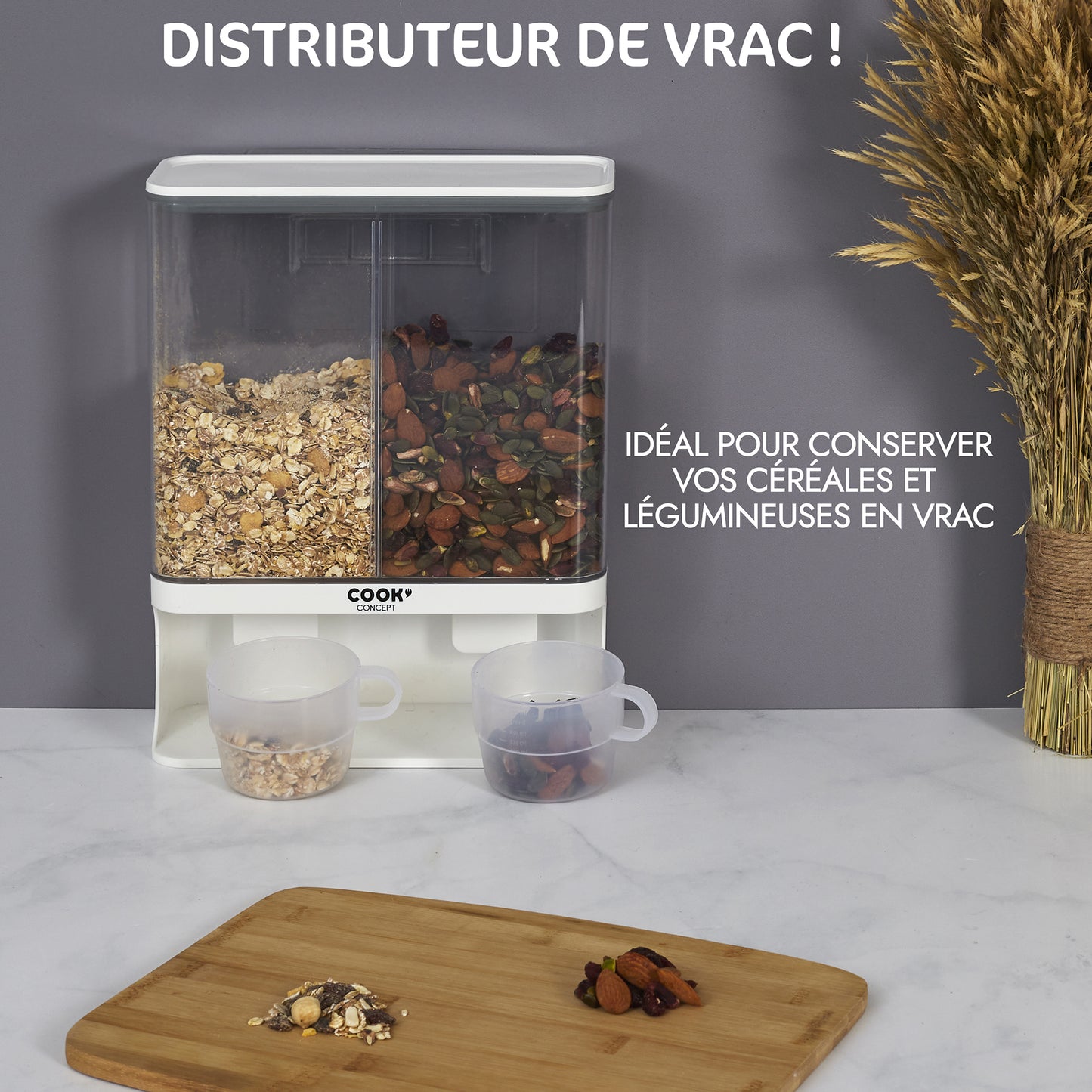 Distributeur 2 Compartiments 3L Avec Recipient