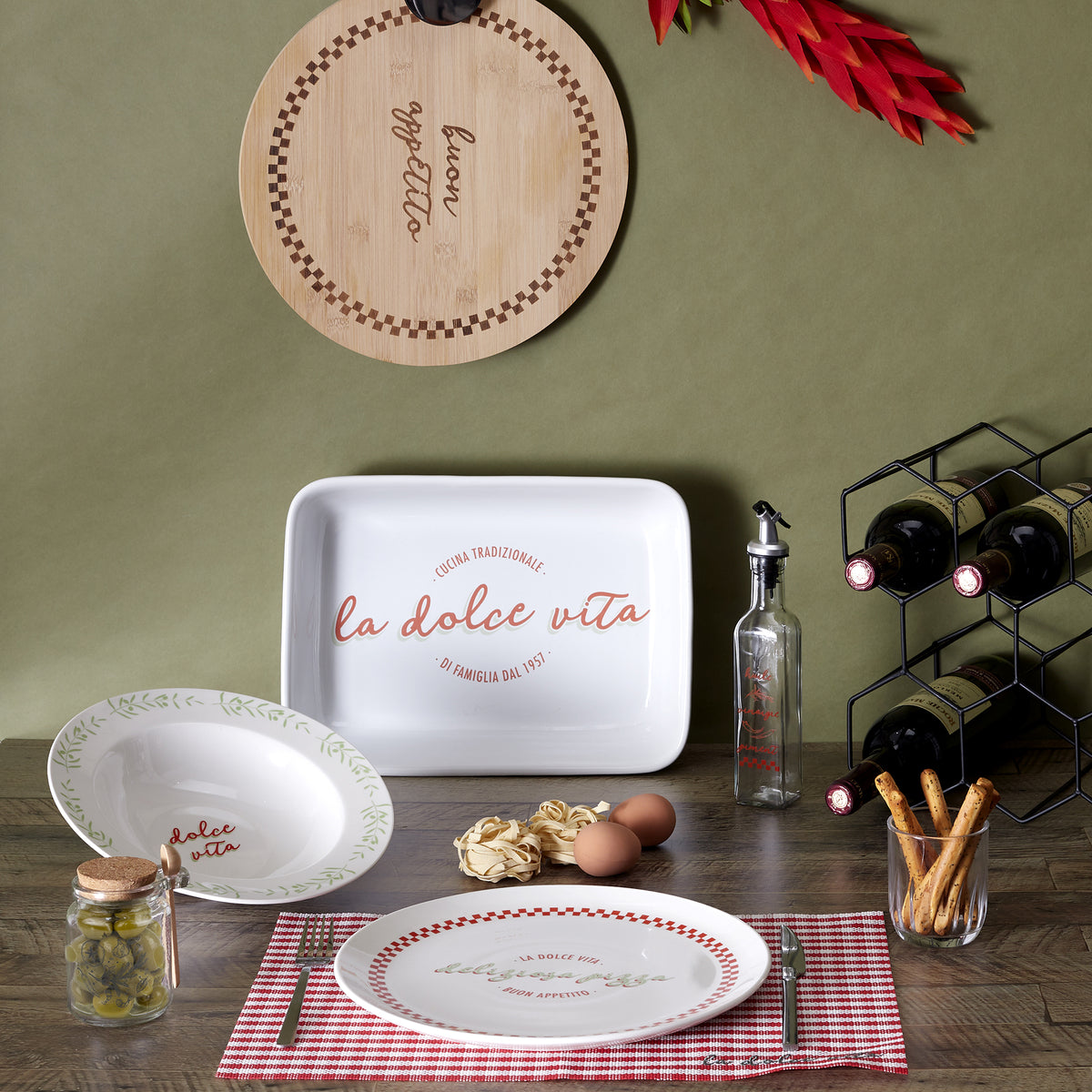 Plat Rectangulaire Four Italie 25X35X7.6Cm