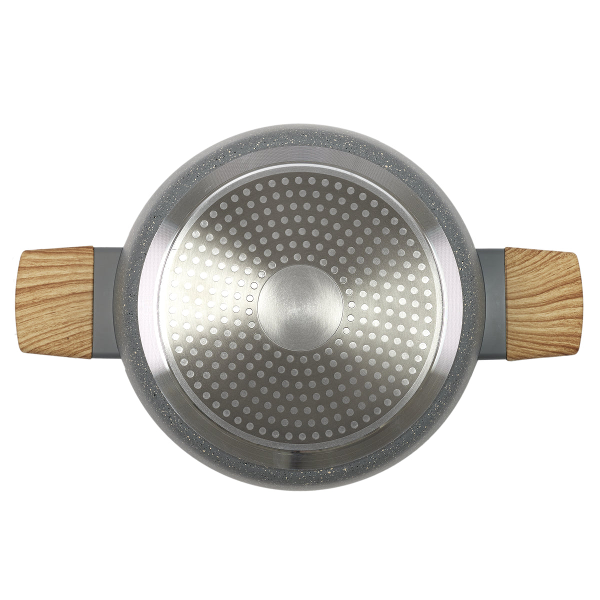 Faitout Aluminium Forge Manche Effet Bois 24Cm
