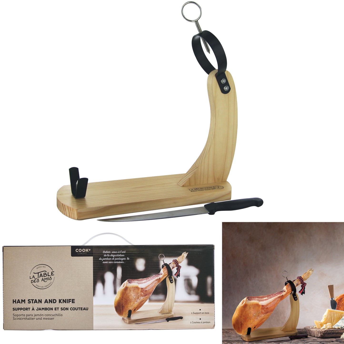 Support Jambon Avec Couteau