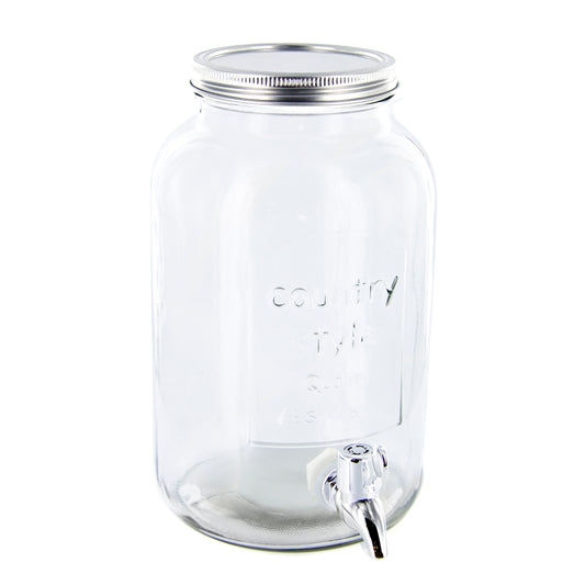 Fontaine A Boisson Verre Et Fer Blanc 3.75L