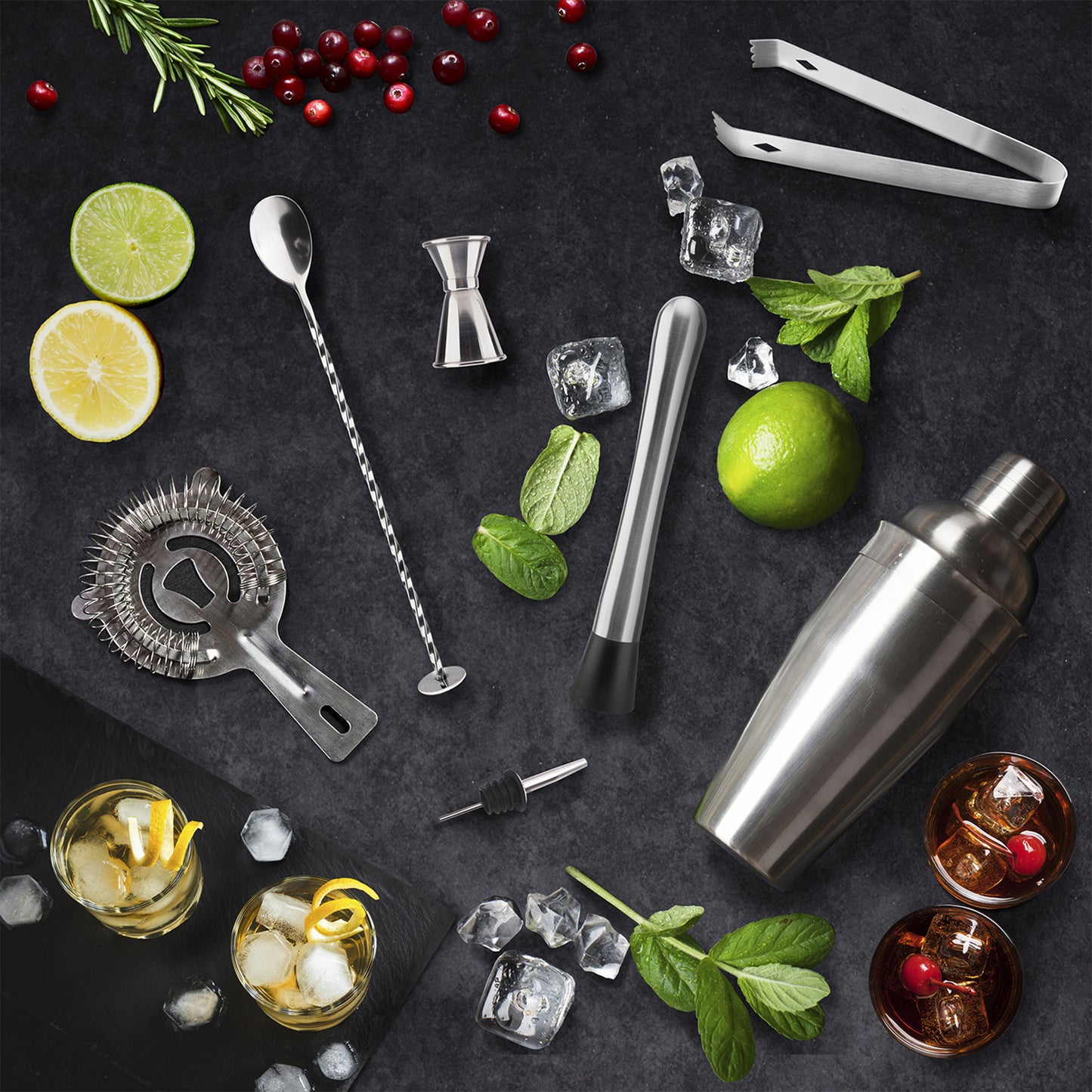 Coffret A Cocktail Support Bambou