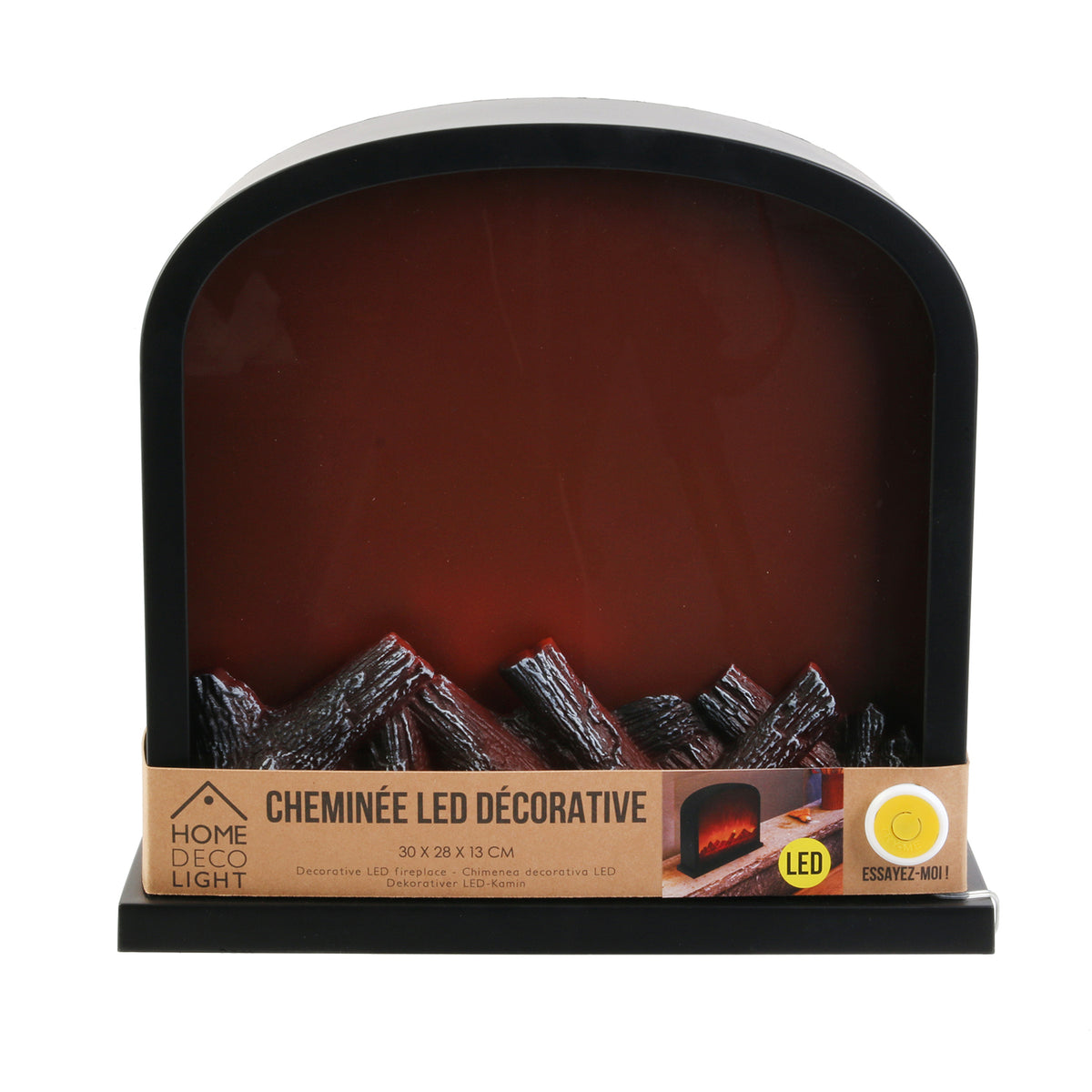 Cheminee Decorative Led 30X13X28Cm