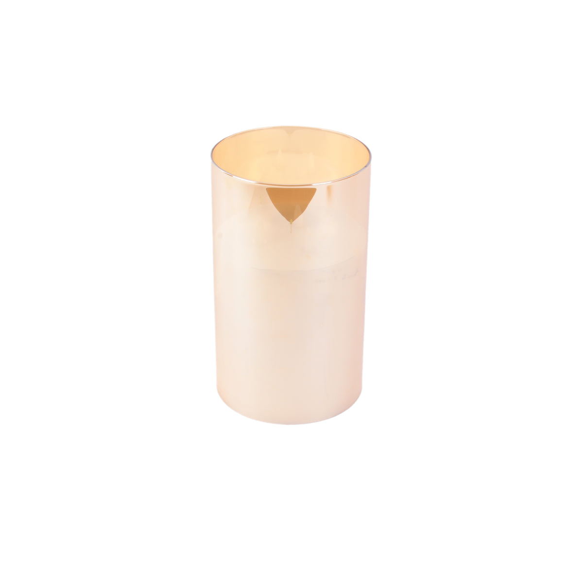 Bougie Led Verre Ambre 25X15Cm