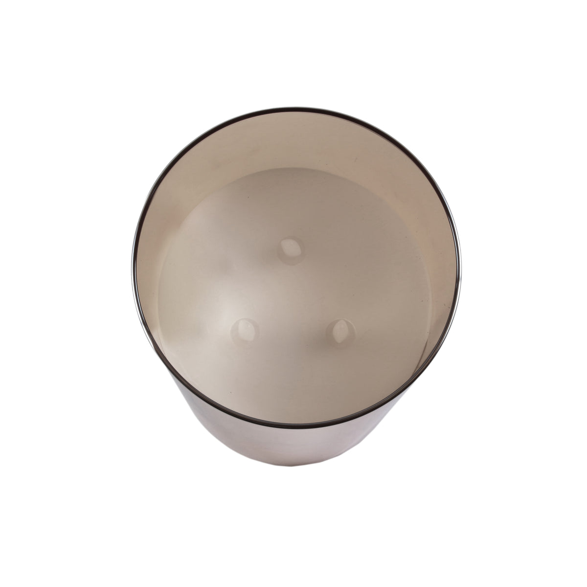 Bougie Led Verre Gris Fume 25X15Cm