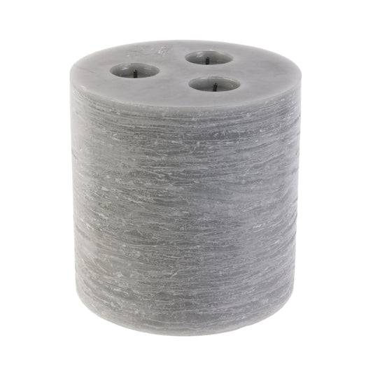 Bougie Led A 3 Meches Gris 15X15Cm