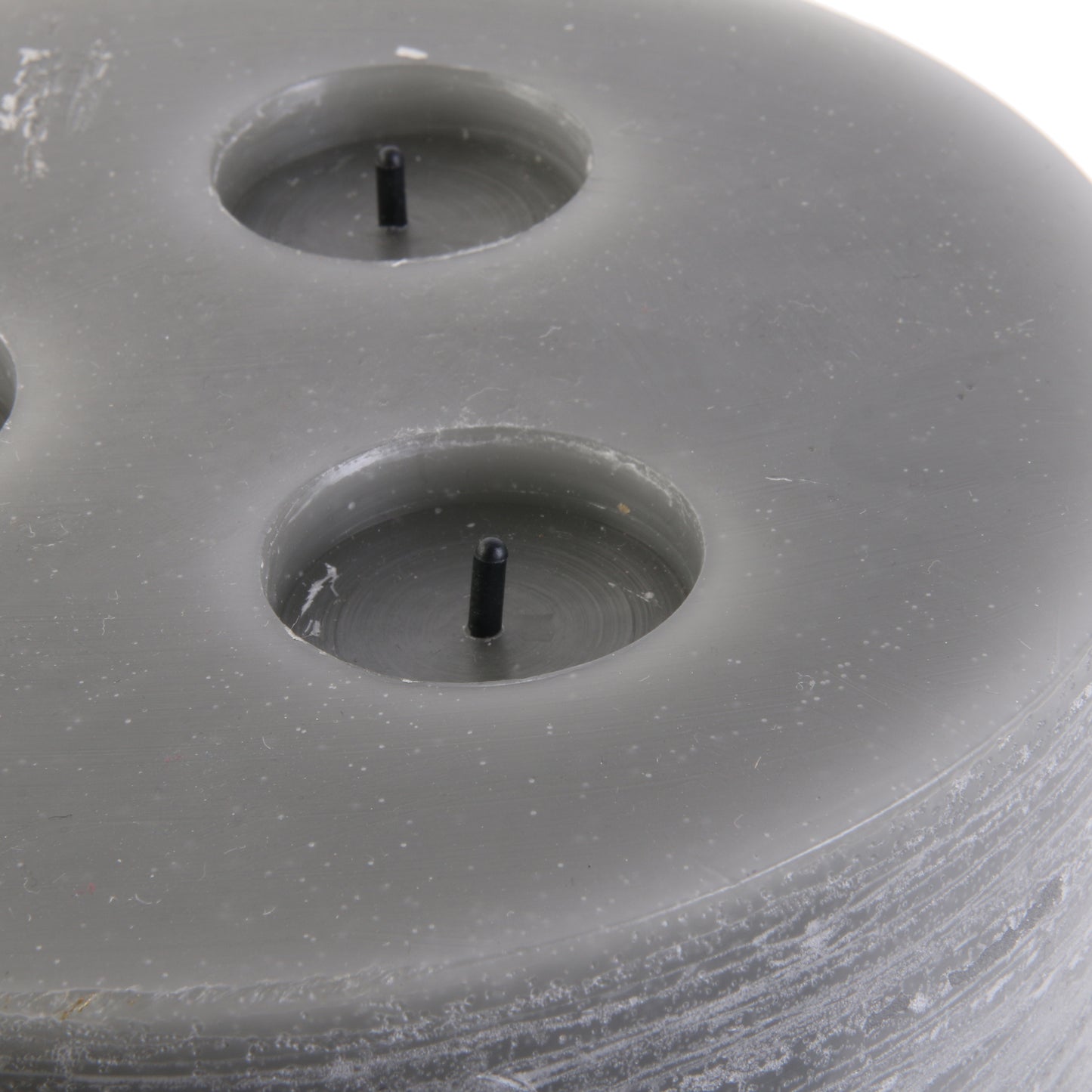 Bougie Led A 3 Meches Gris 15X15Cm