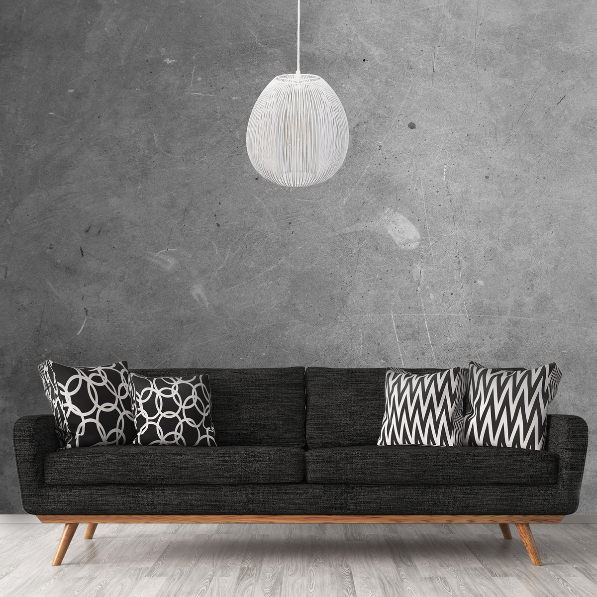 Suspension Boule Filaire Blanche