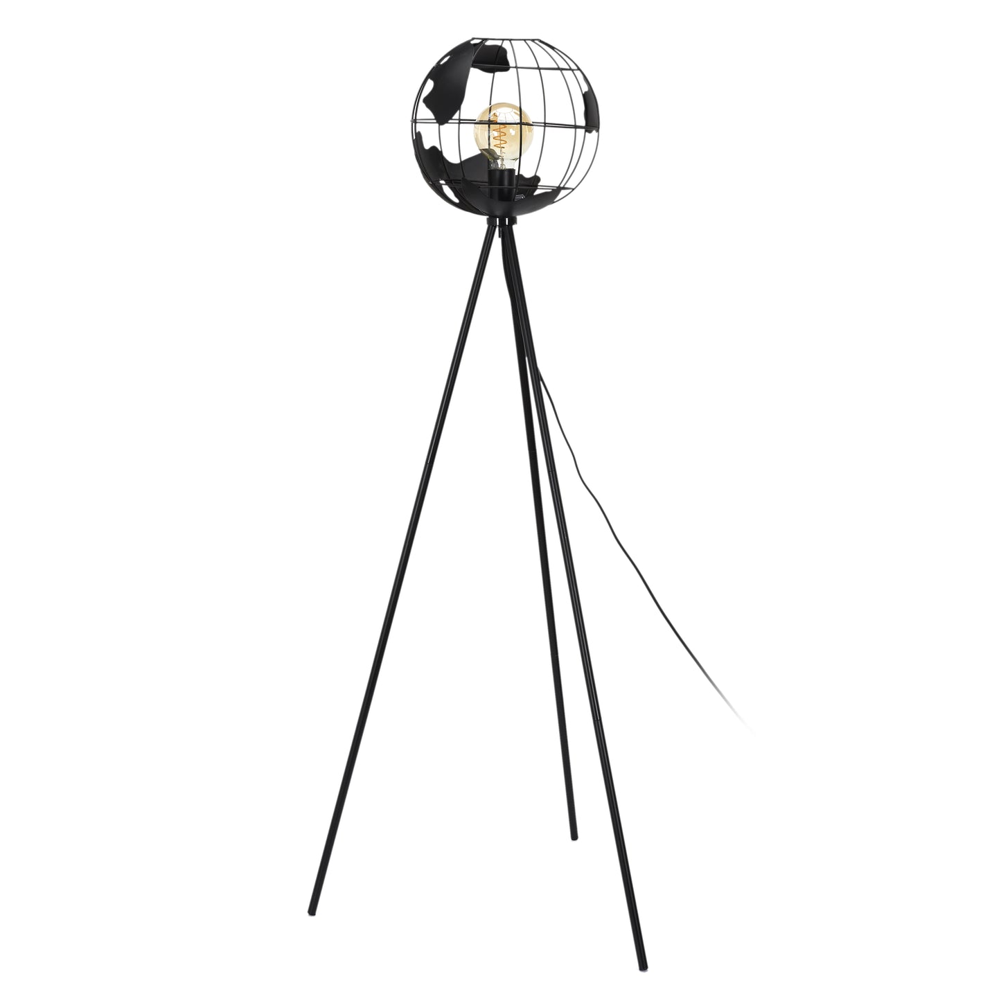 Lampadaire Metal Noir Globe