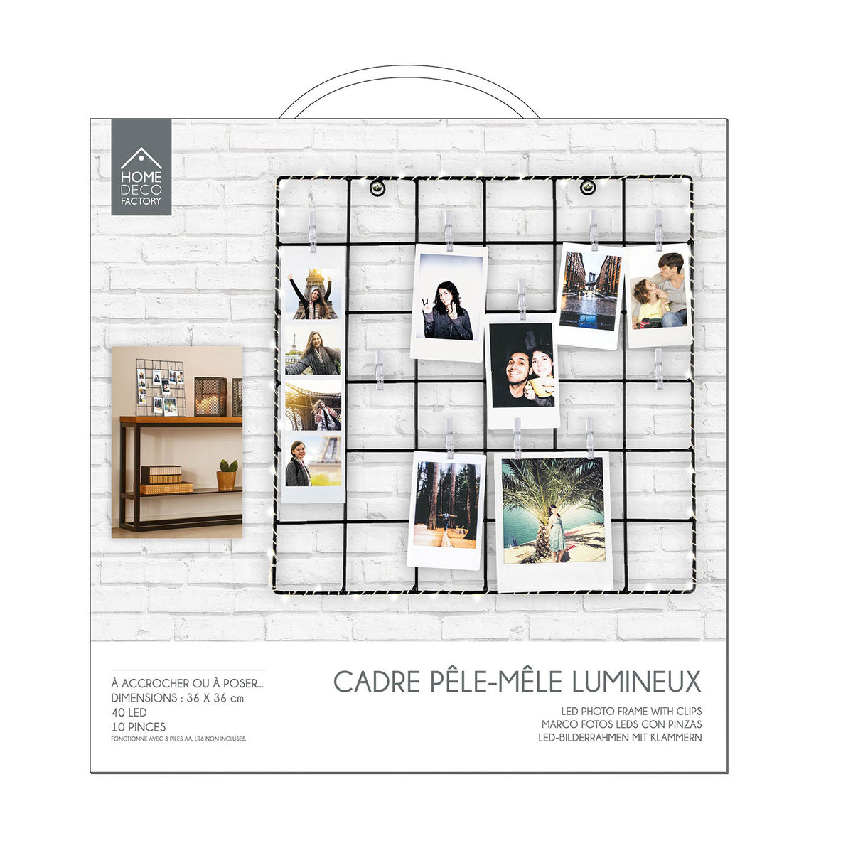 Cadre Photo Led Avec Pinces