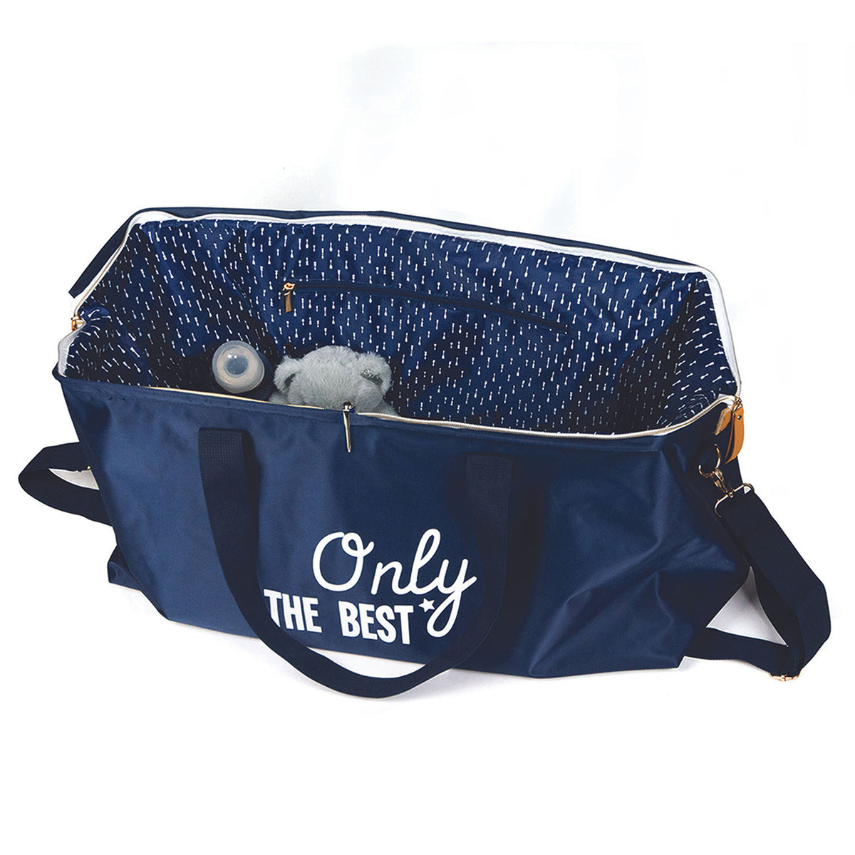 Sac Week End Famille 33X25X55Cm Bleu