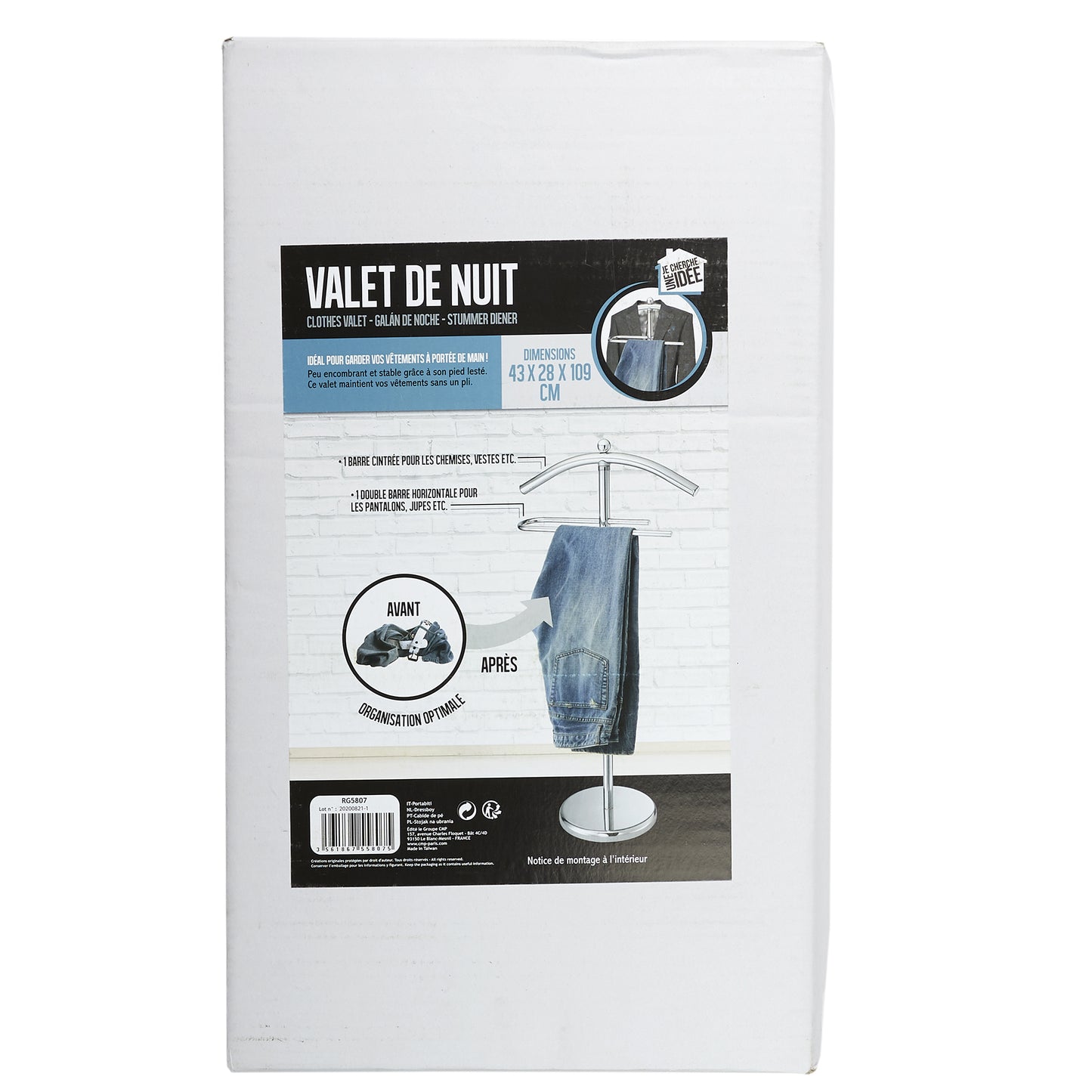 Valet De Nuit 42X25X109Cm