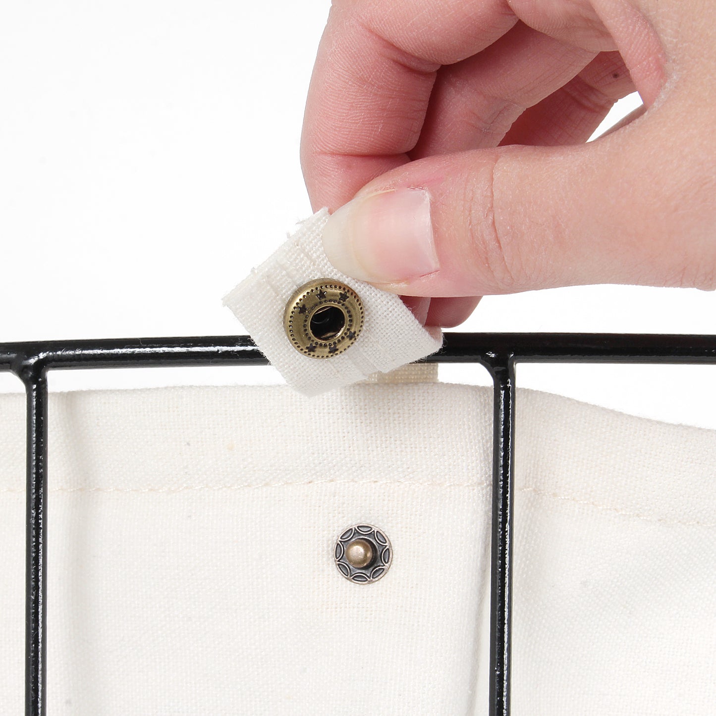Panier Metal Filaire A Roulette Et Doublure