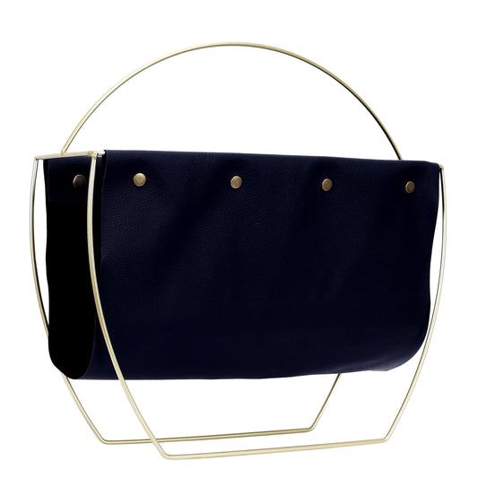 Porte Revues Noir Et Metal Dore