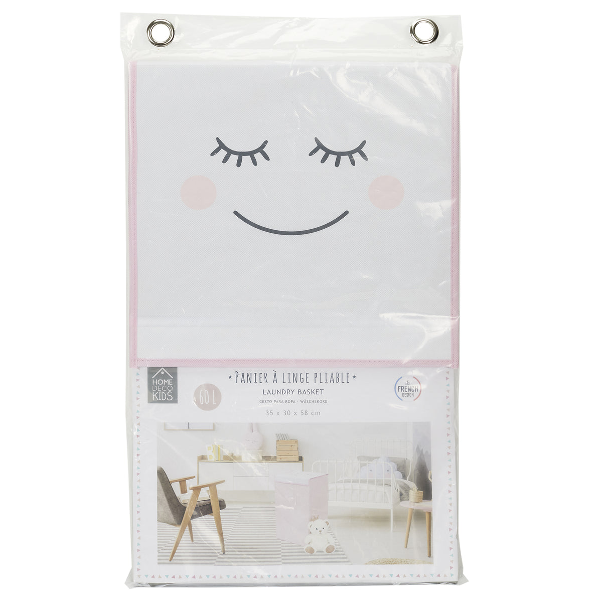 Panier A Linge Fille 35X30X58Cm