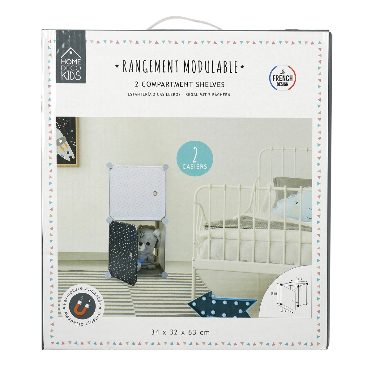 Rangement Modulable 2 Cubes Garcon