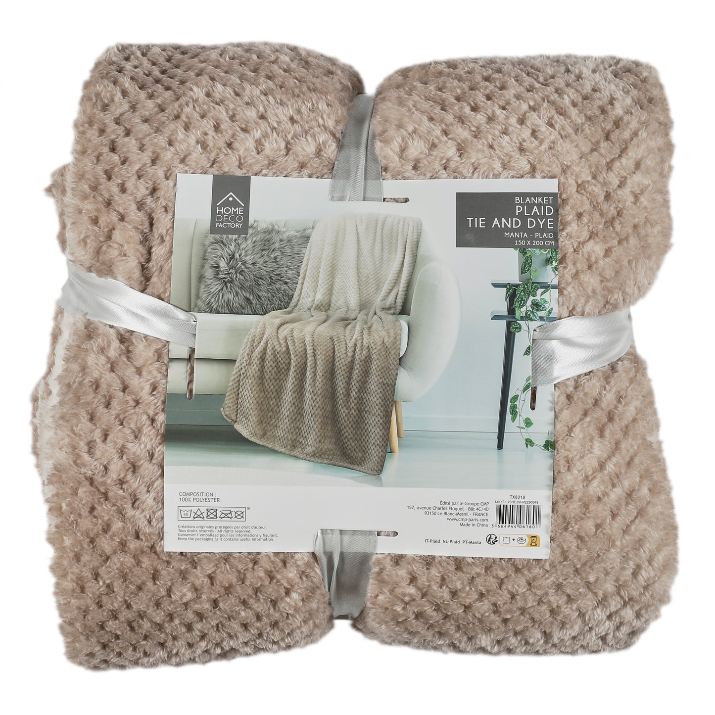 Plaid Nid Abeille Beige Xxl 150X200Cm