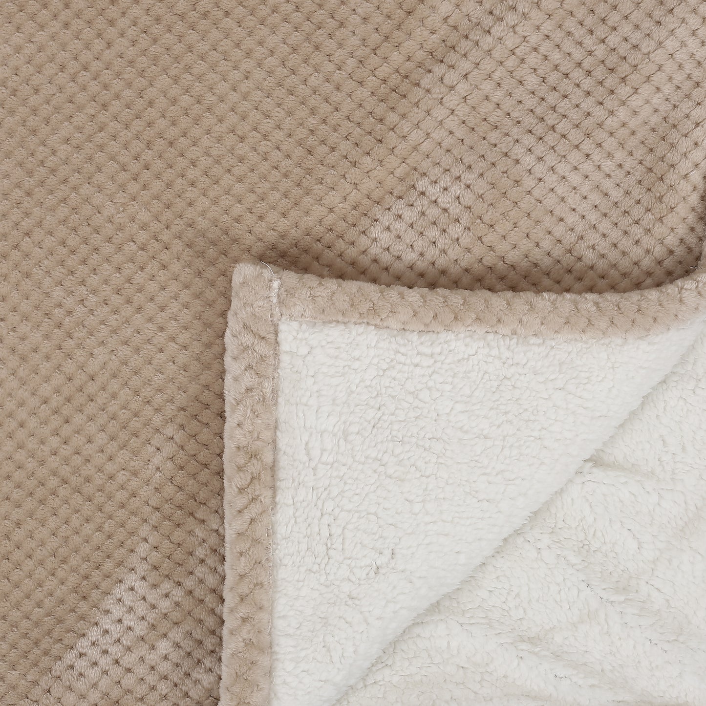 Plaid Nid Abeille Beige Sherpa Xxl 180X220Cm