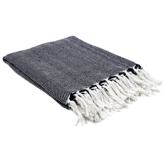 Plaid Jete Jacquard Marine 125X150Cm