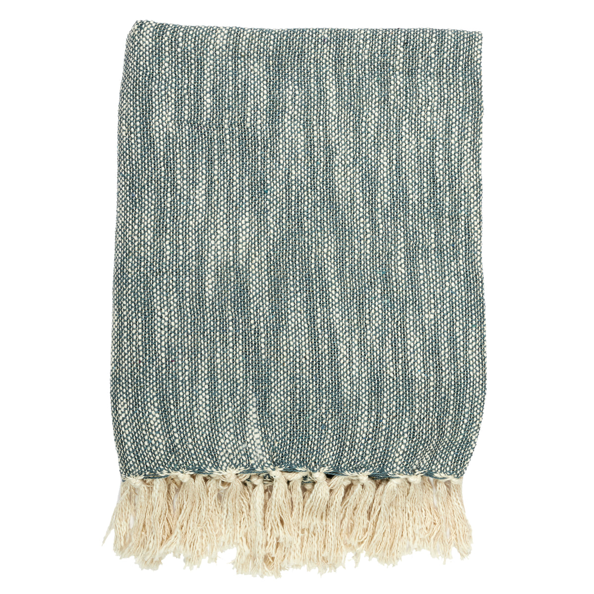 Plaid Jete Bicolore Naturel Kaki 120X150Cm