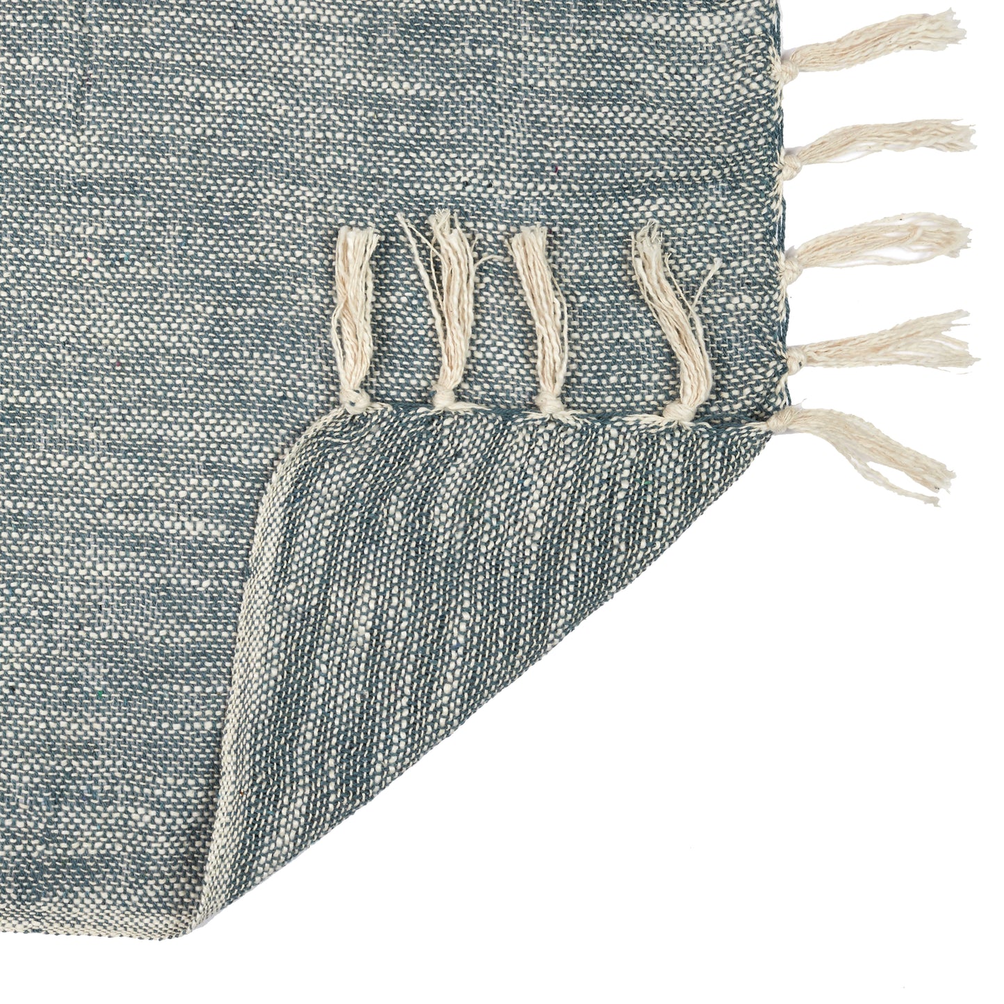 Plaid Jete Bicolore Naturel Kaki 120X150Cm
