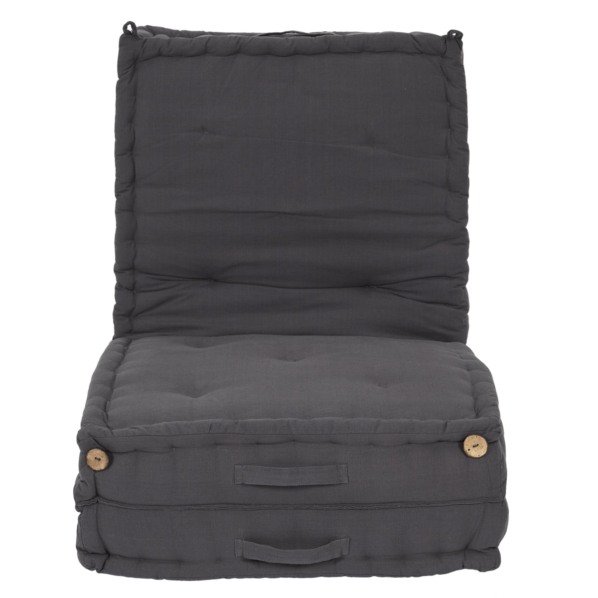 Futon Pliable Gris Anthracite 180X60X10Cm