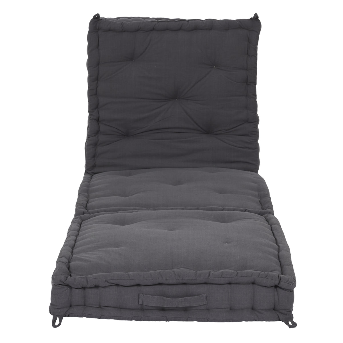 Futon Pliable Gris Anthracite 180X60X10Cm