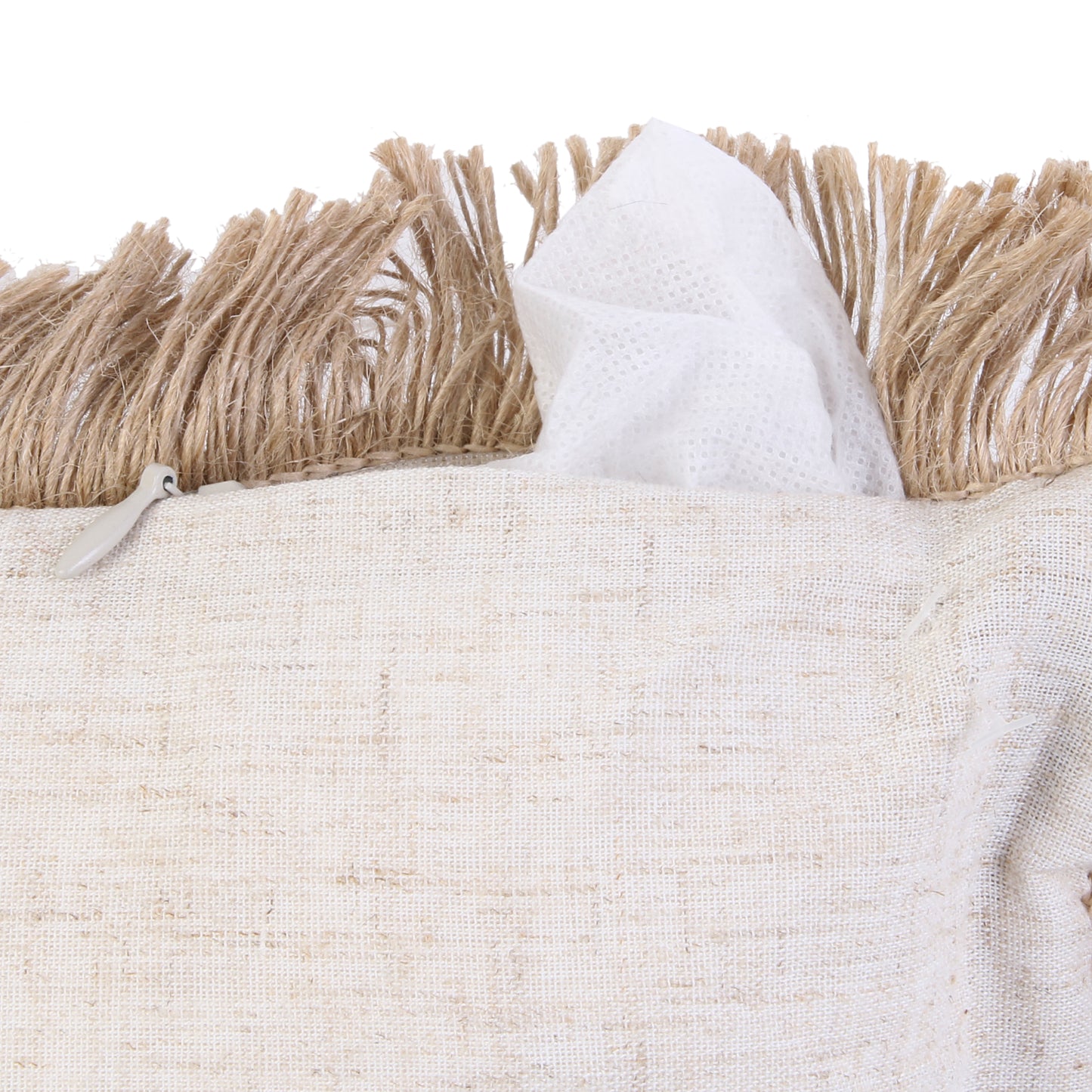 Coussin Raphia Naturel Dehoussable 40X40Cm