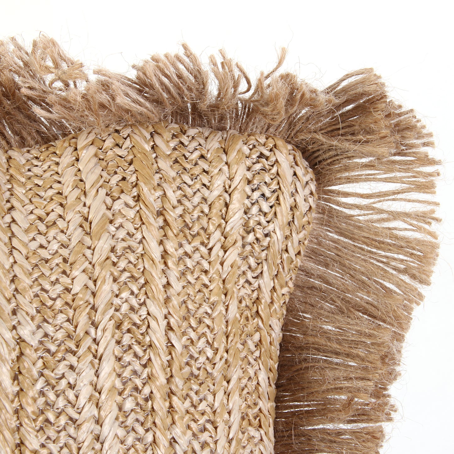 Coussin Raphia Naturel Dehoussable 40X40Cm