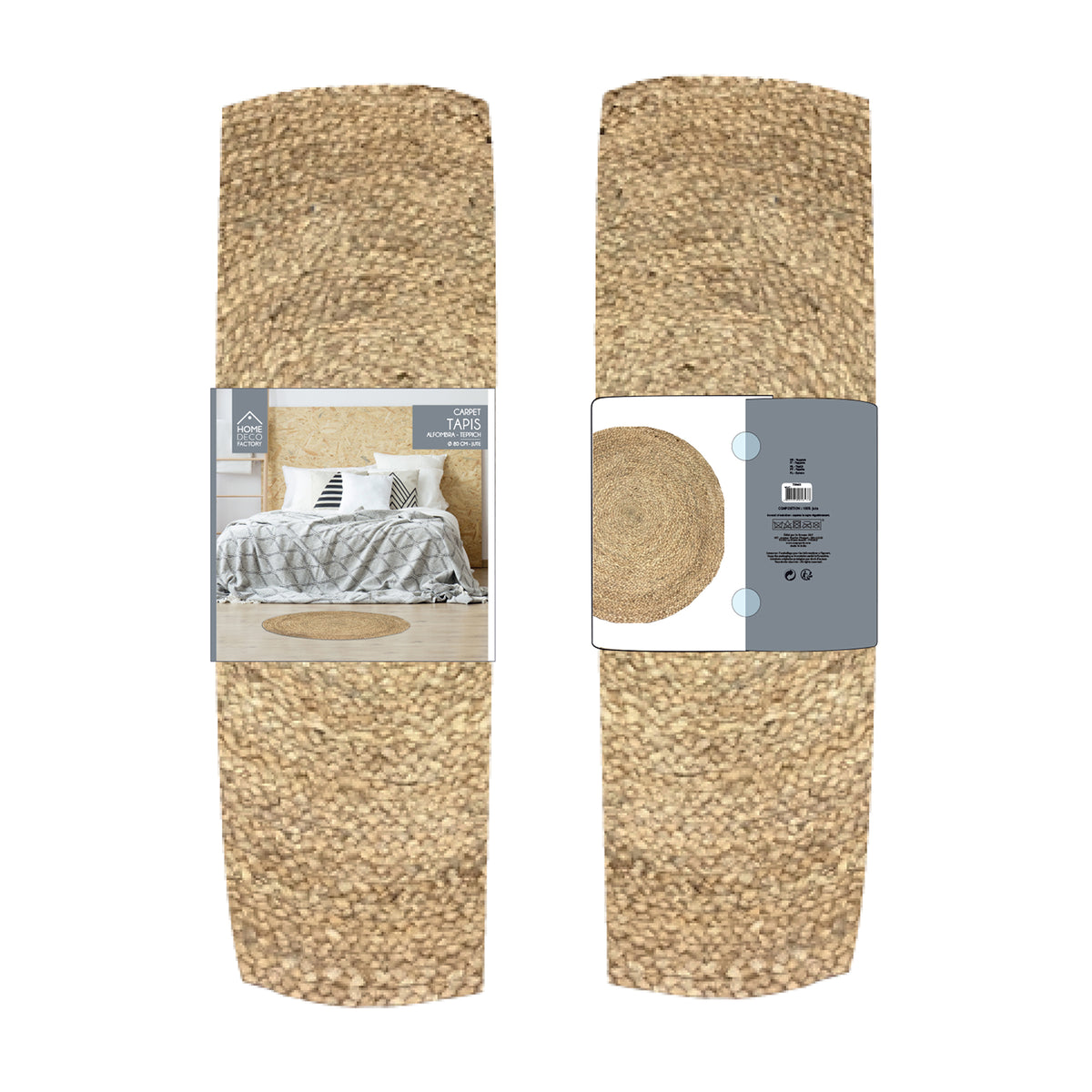 Tapis Rond Jute 80Cm