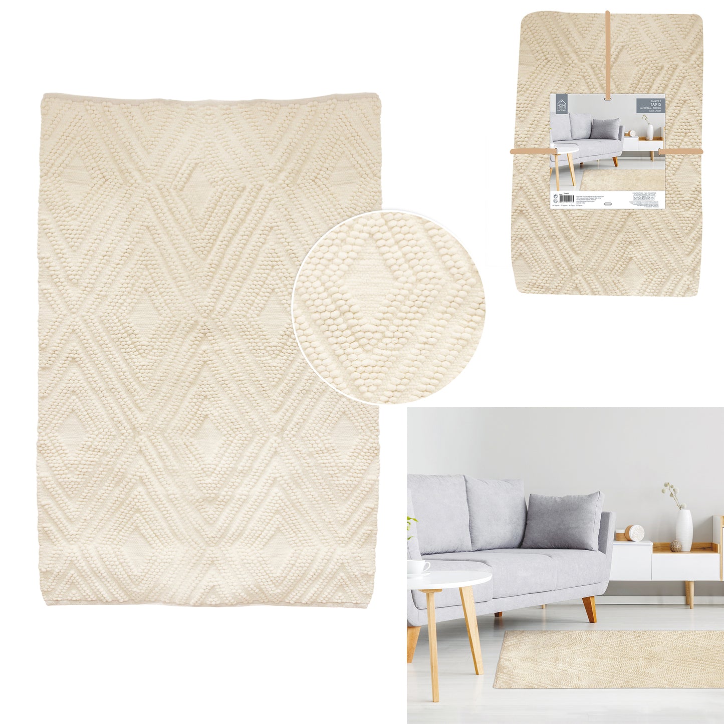 Tapis Motifs Graphiques 120X170Cm