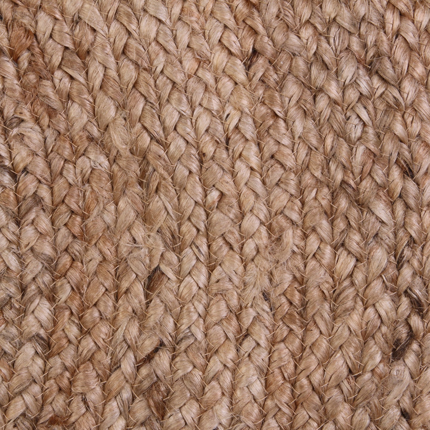 Tapis Rond Jute Bord Noir 120Cm