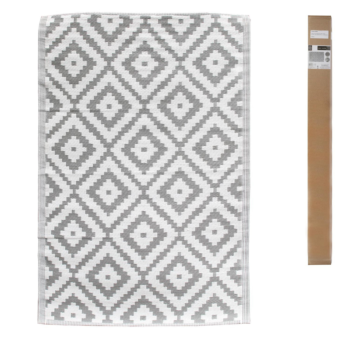 Tapis Polypropylene Gris Clair 120X180Cm