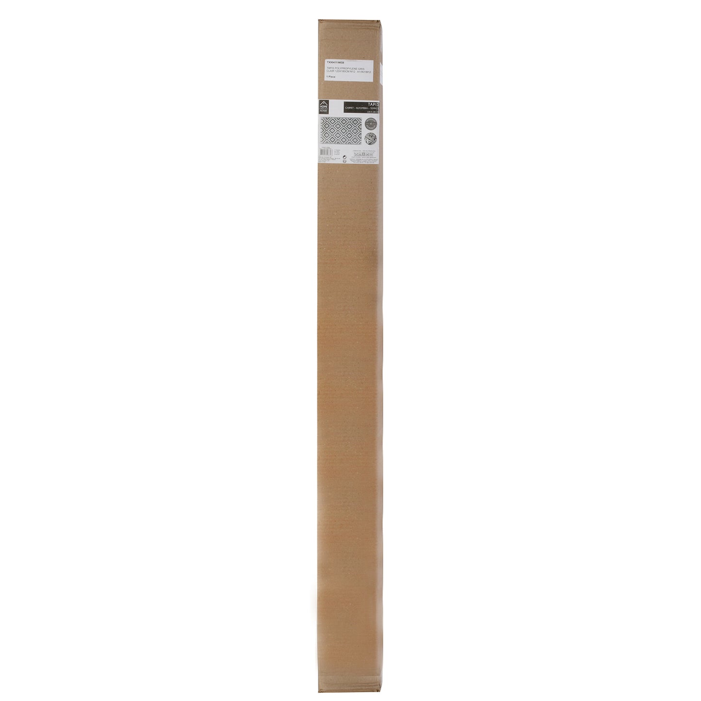 Tapis Polypropylene Gris Clair 120X180Cm