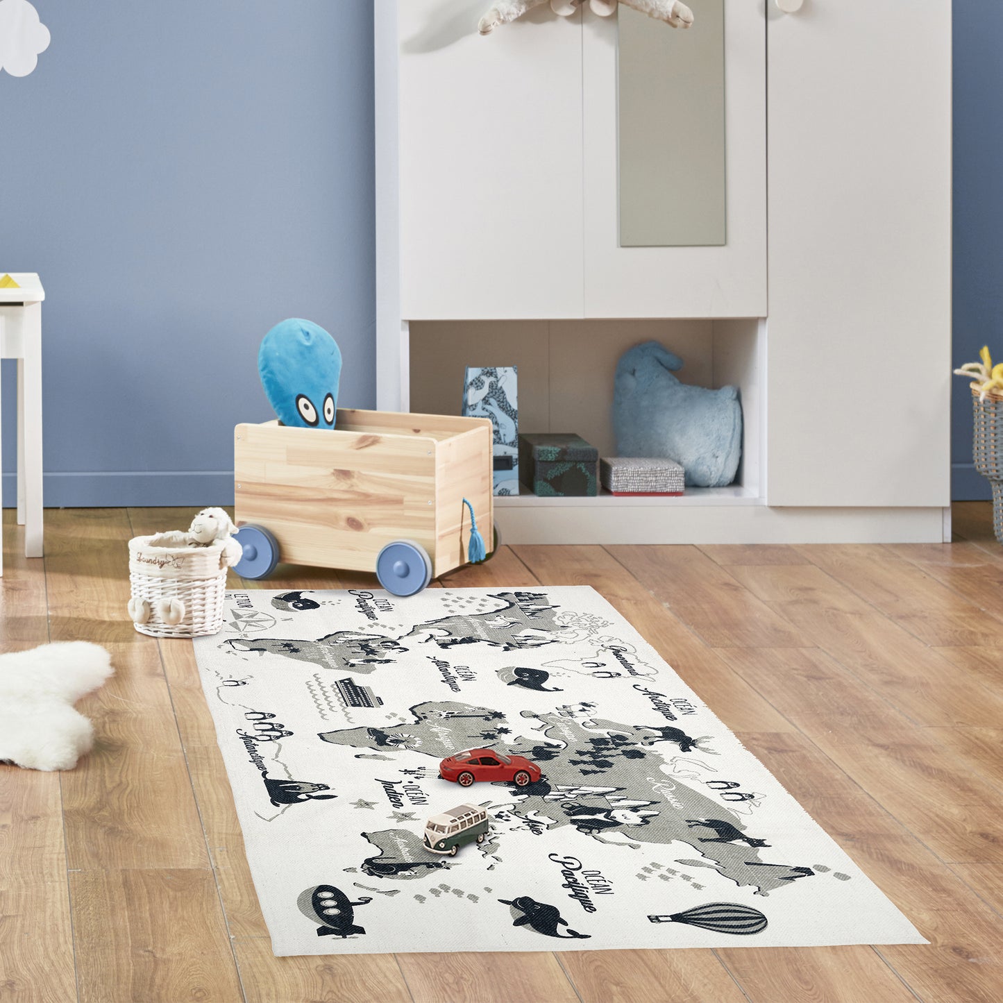 Tapis Mappemonde 140X70Cm