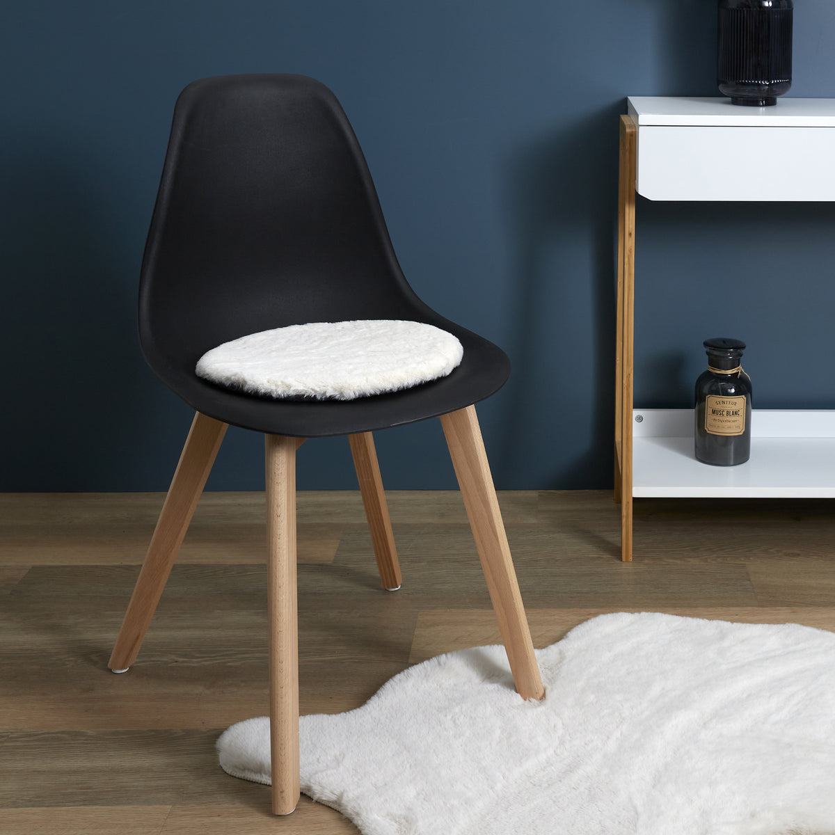 Lot De 6 Galettes Chaise Imit Four Fin Ecru 34C