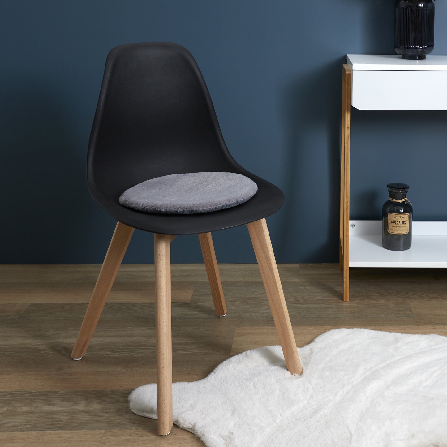 Lot De 6 Galettes Chaise Imit Four Fin Gris 34C