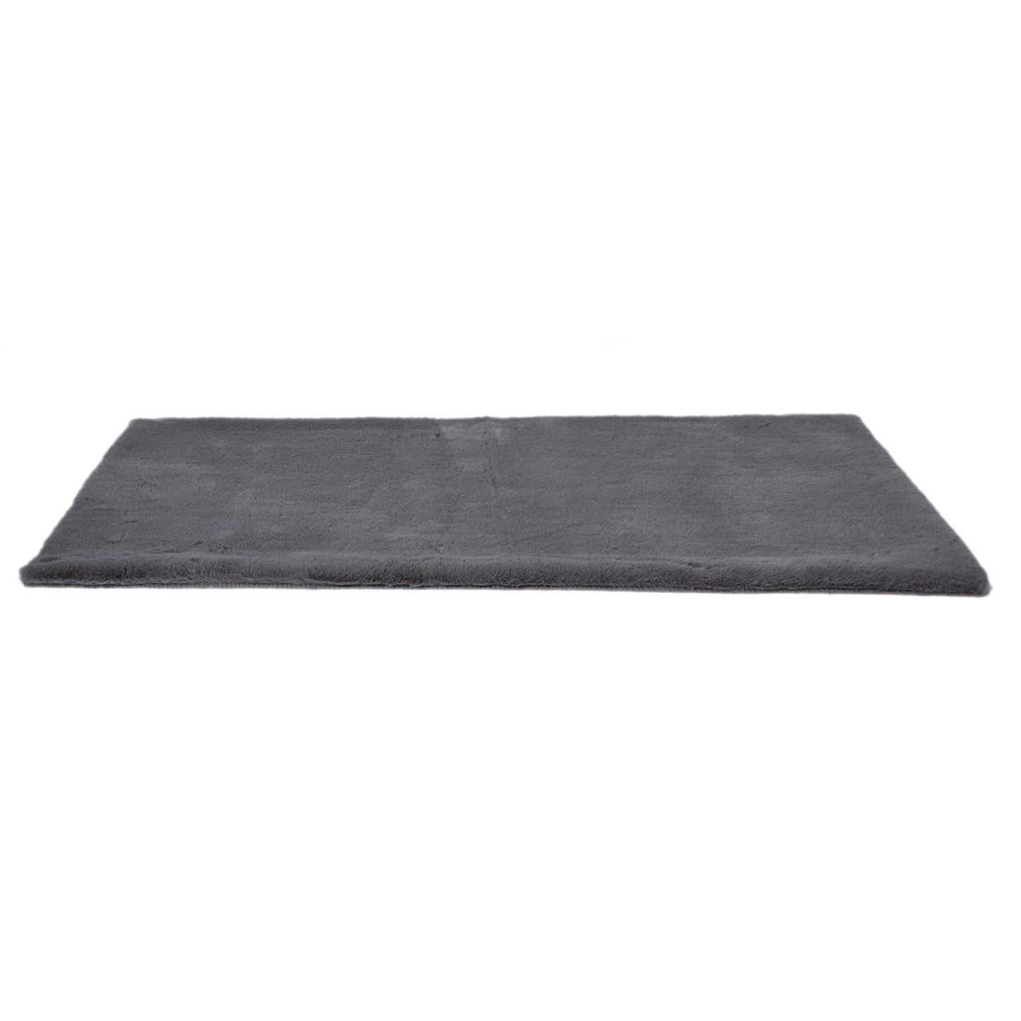 Tapis Imitation Fourrure Fin Gris 110X60Cm
