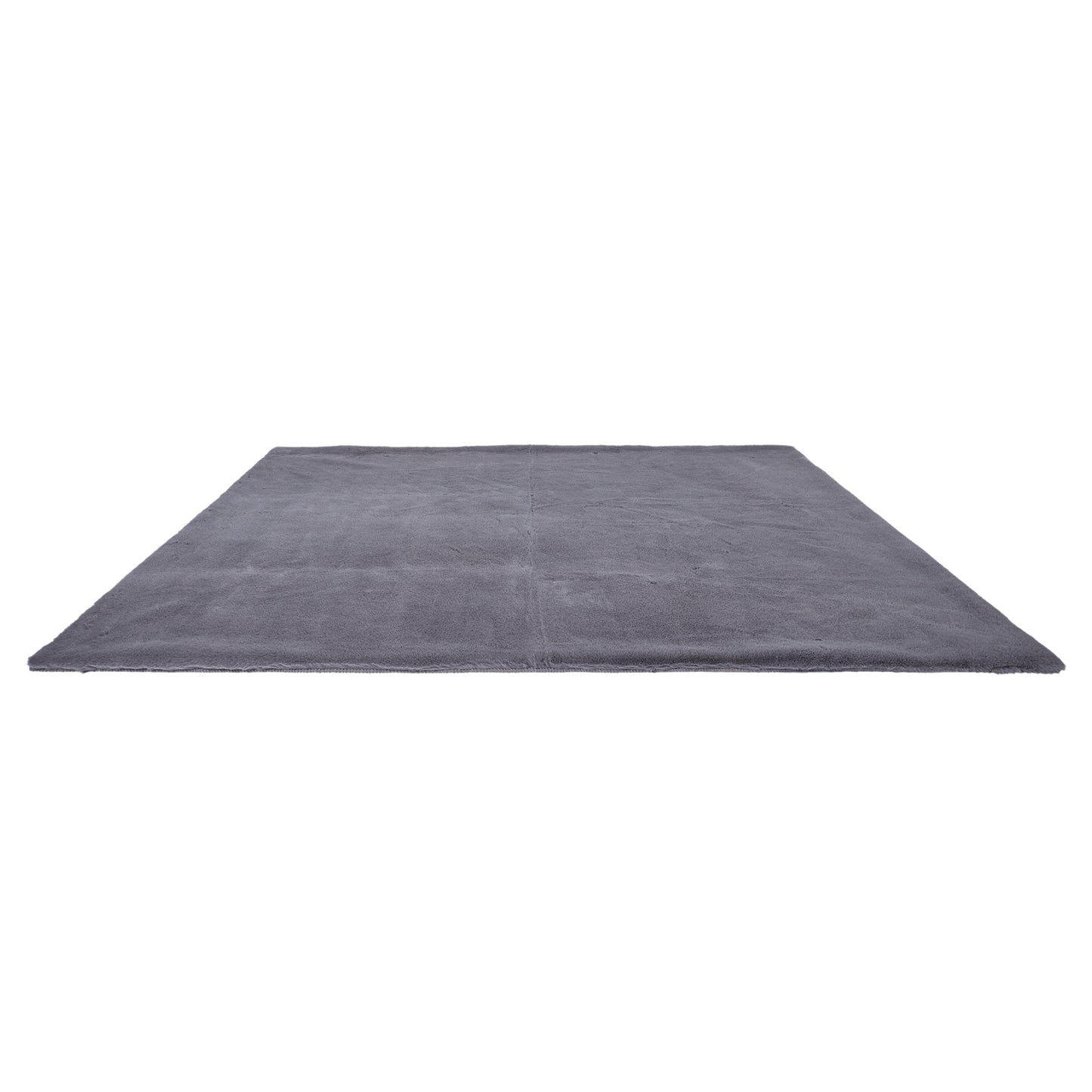 Tapis Imitation Fourrure Fin Gris 120X170Cm