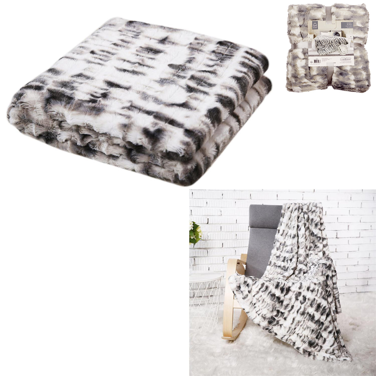 Plaid Imit Fourrure Opulence Ombre 140X200Cm