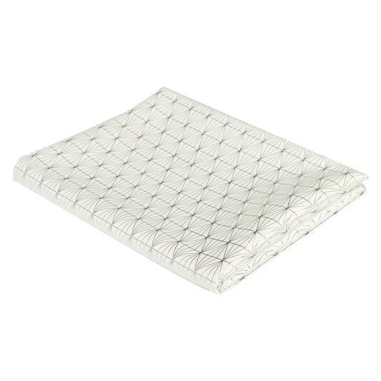 Nappe Motif Geometrique Argente 140X250Cm