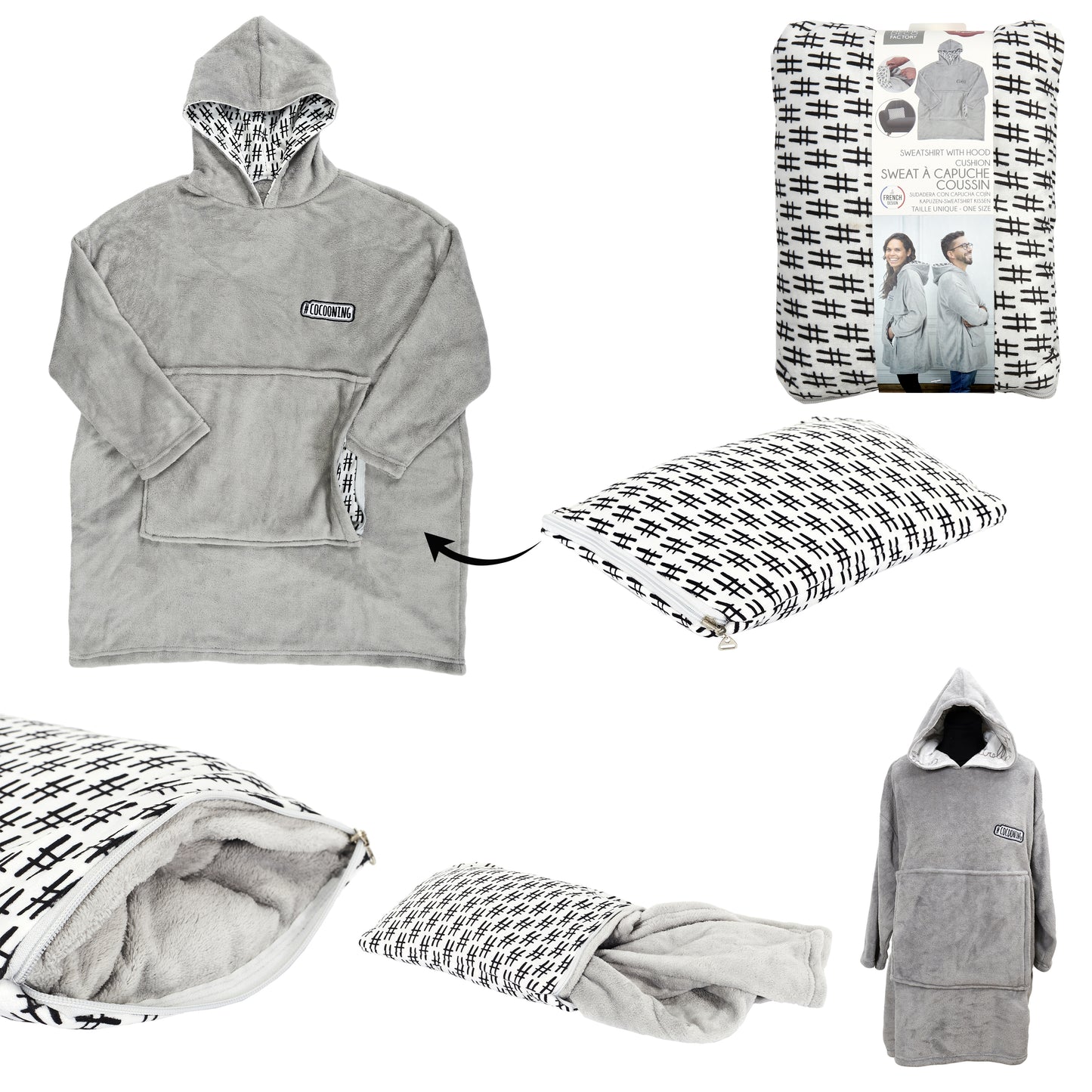 Sweat A Manche Coussin Motif