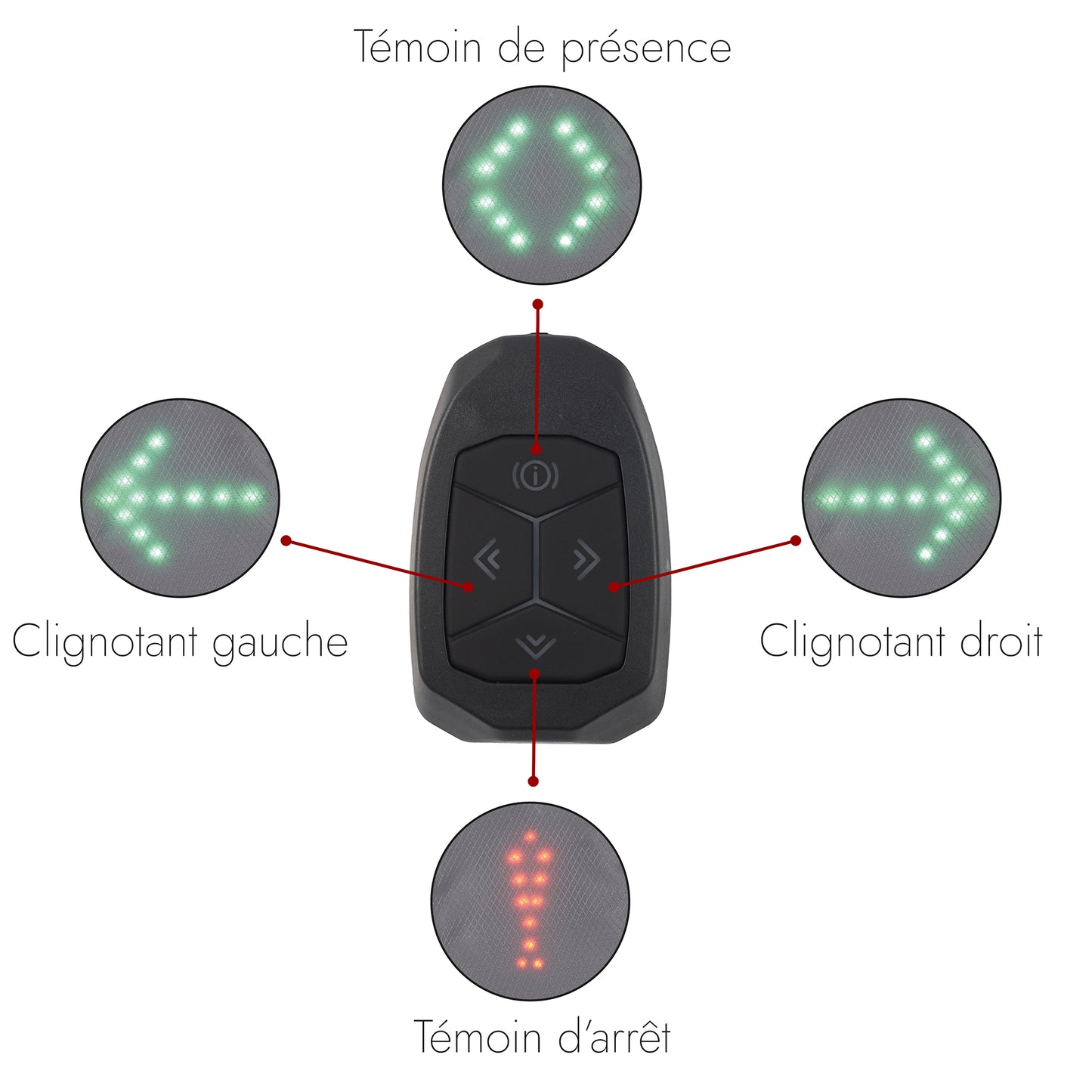 Clignotant Led Velo Sans Fil Telecommande