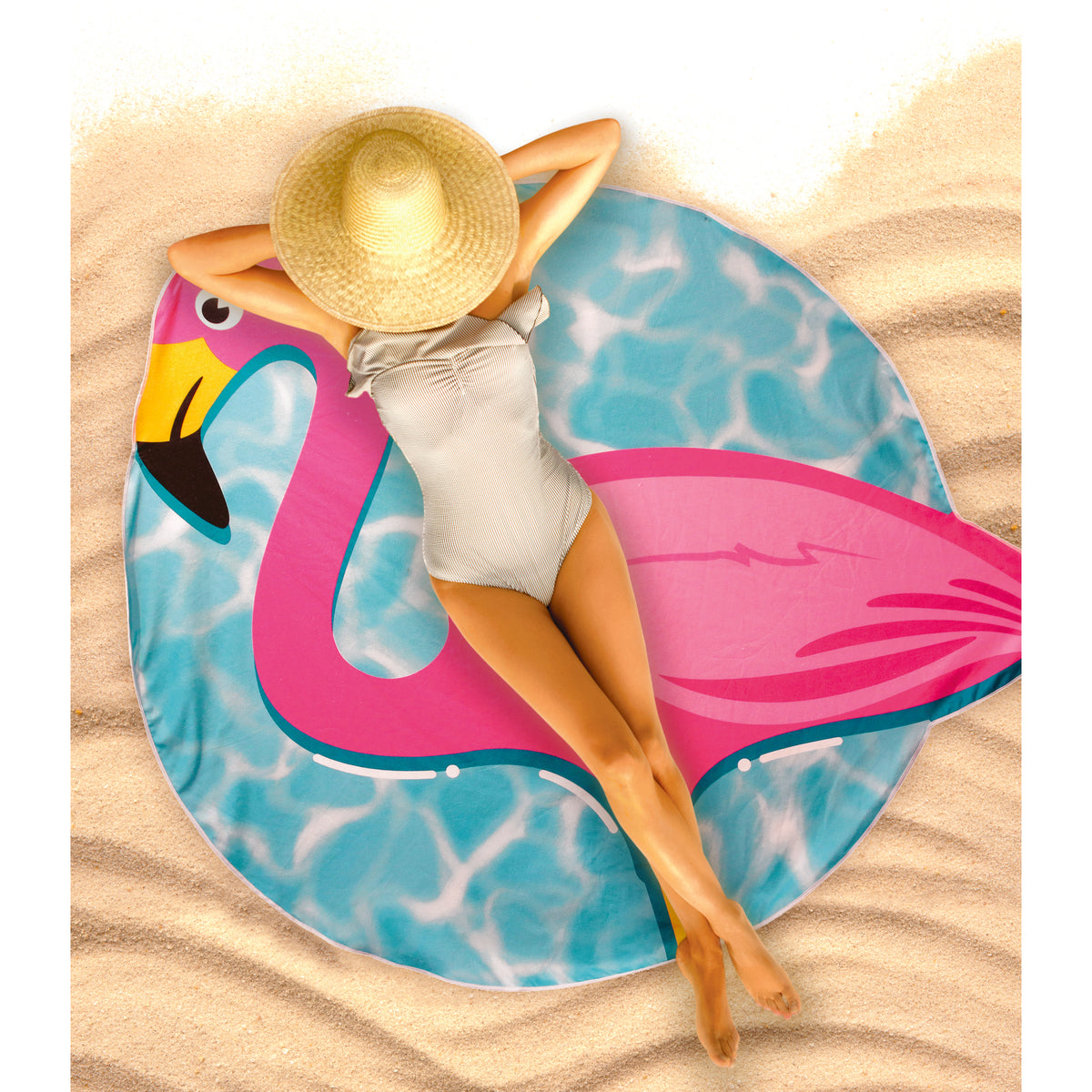 Drap De Plage 150Cm Flamant