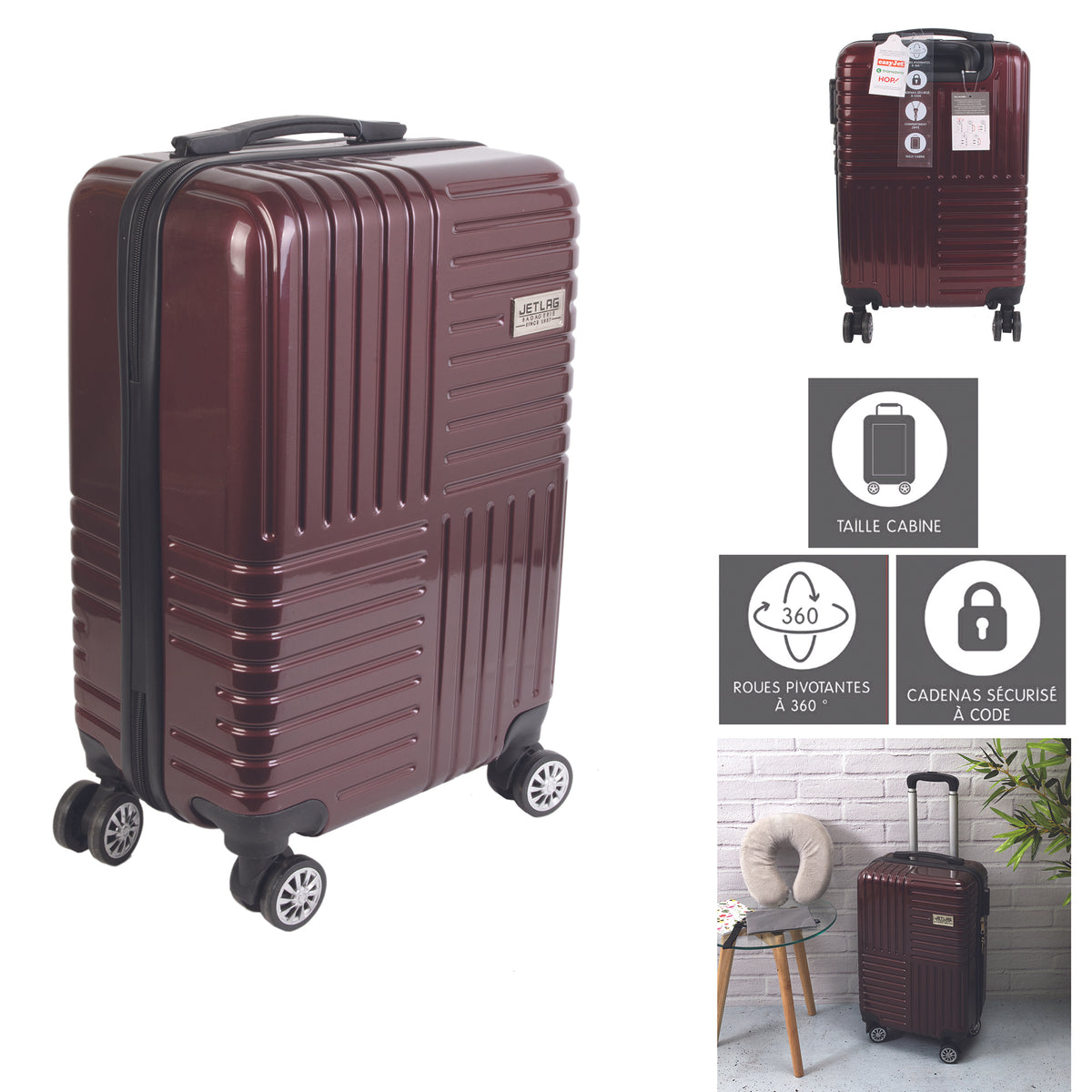 Valise Cabine Madrid Bordeaux 35L