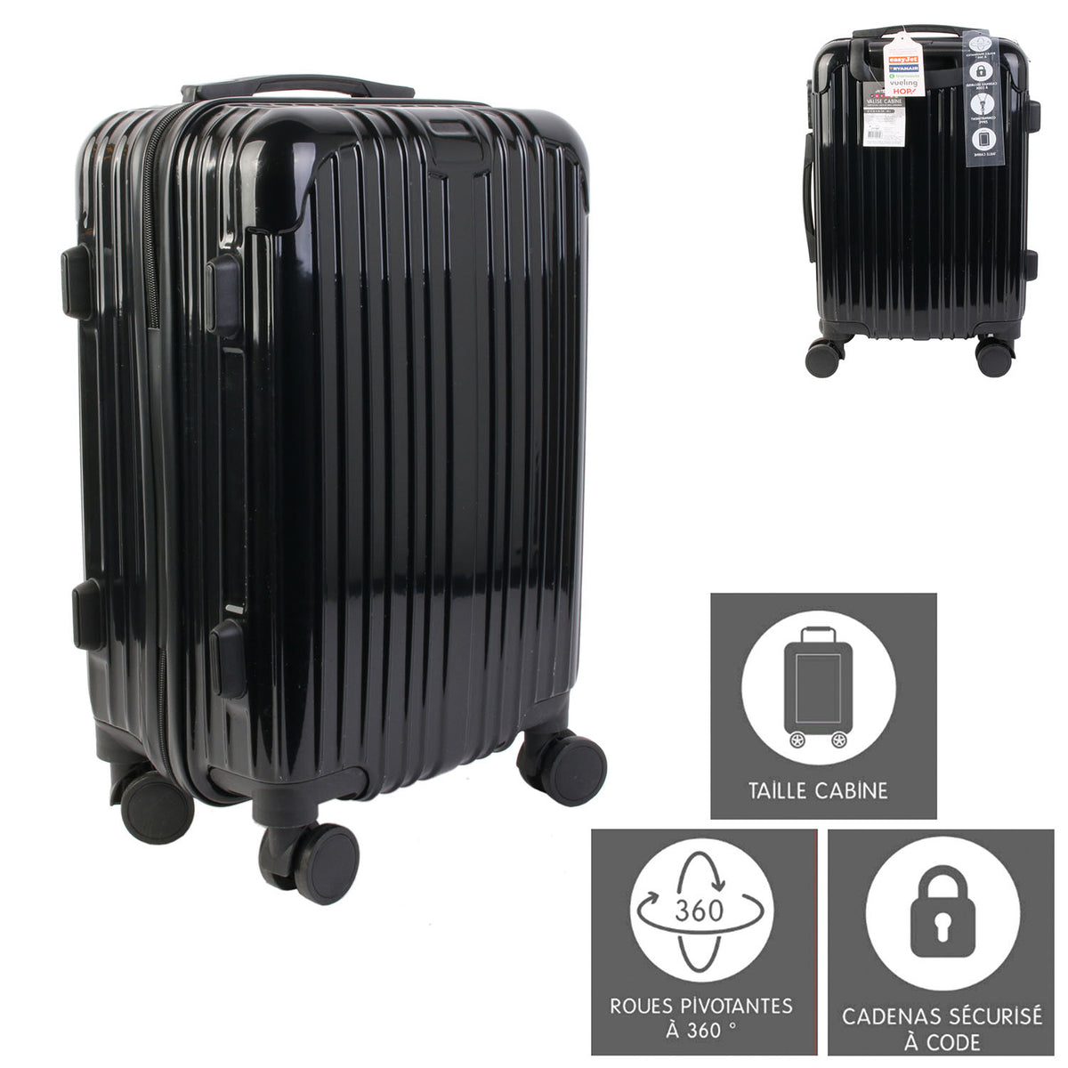Valise Cabine Londres Noir 40L