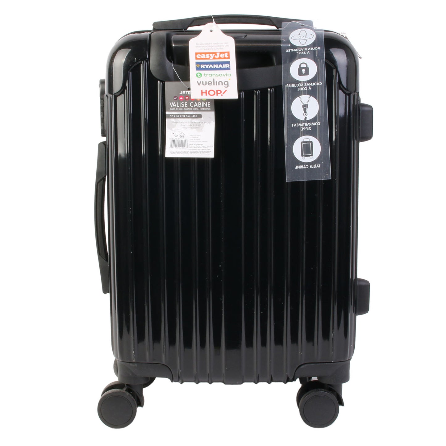 Valise Cabine Londres Noir 40L