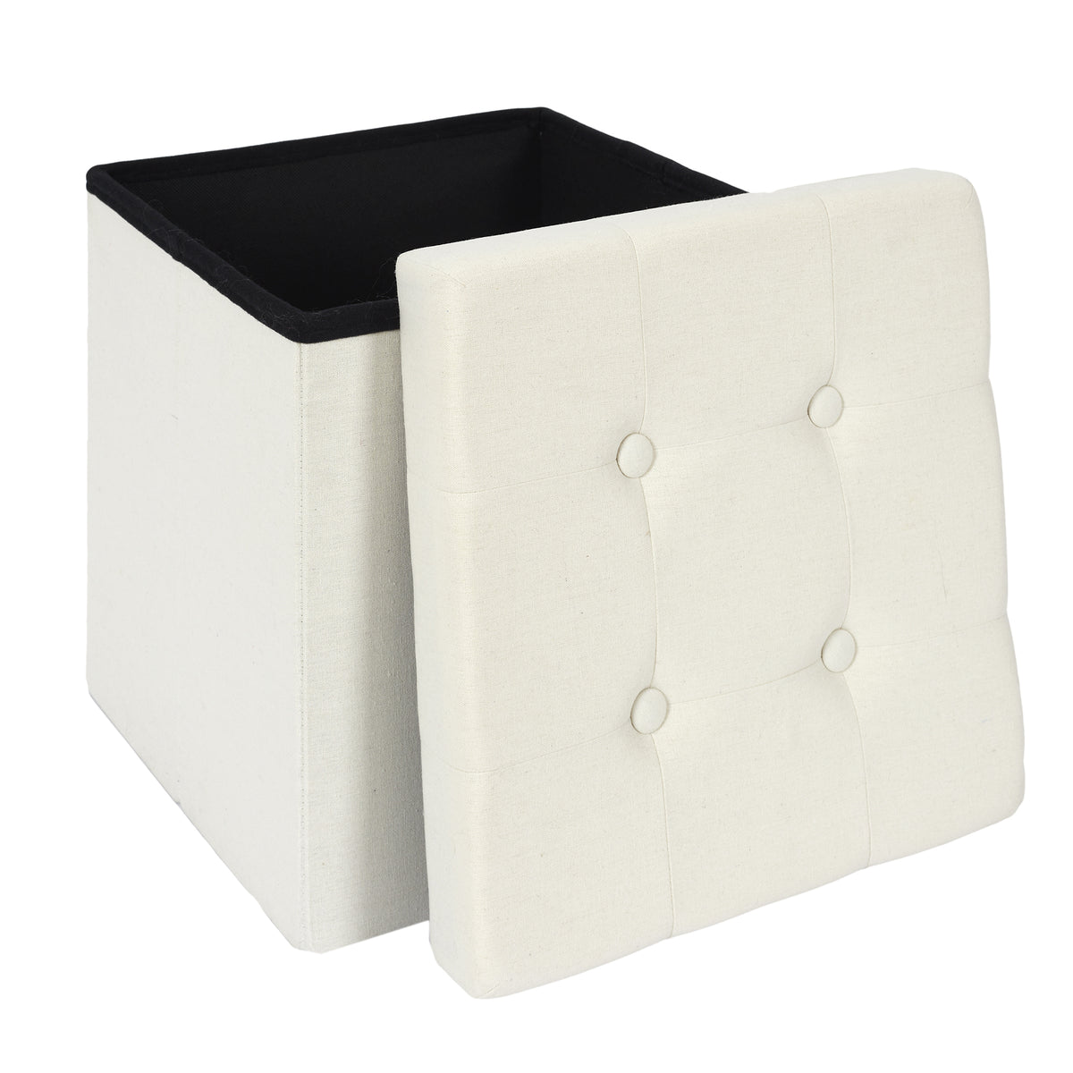 Coffre Pouf Pliable Eleonor Beige
