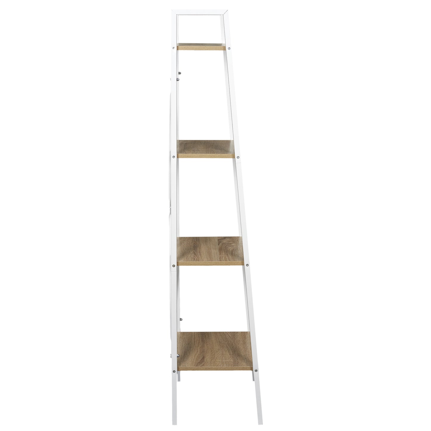 Etagere Bois Et Metal Blanc 148X34X32