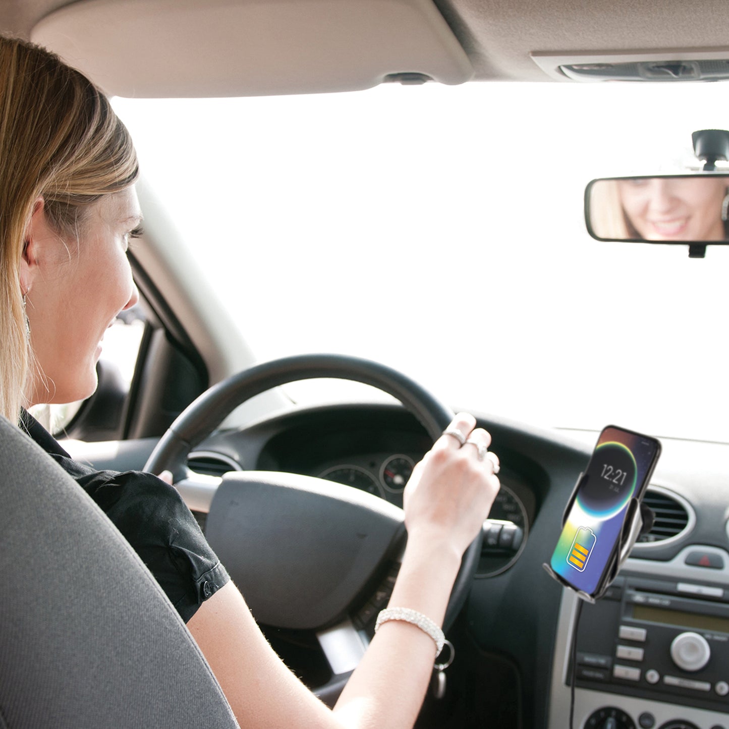 Support Tel Voiture Infrarouge Charge Induction
